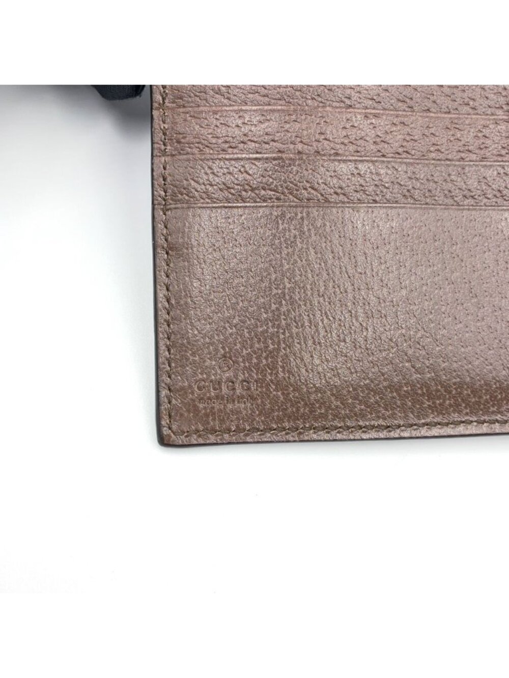 Gucci Ophidia GG French Flap Wallet Leather Brown Beige Bifold Gold - Picture 4 of 14